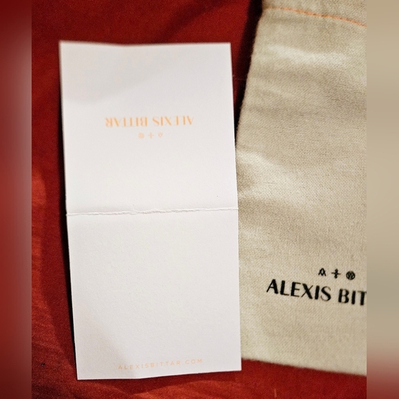 Alexis Bittar Burlap Canvas Dust Bag Storsge Pouch & Jewelry Care Card Gift Set - Picture 4 of 9